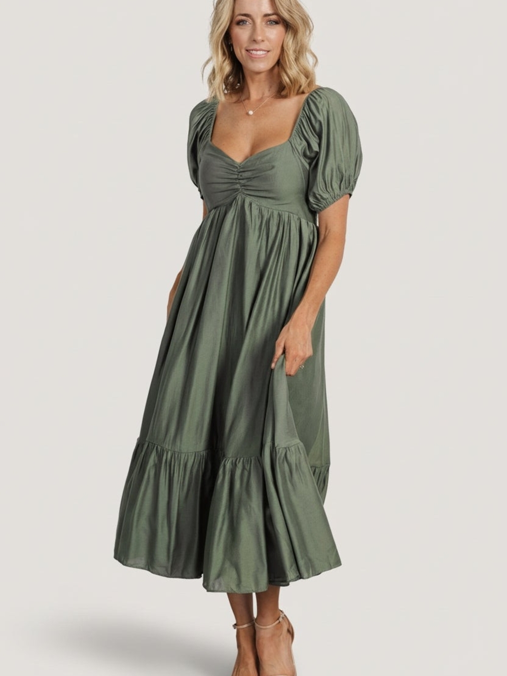 Baltic Born Annalisa Midi Dress Olive